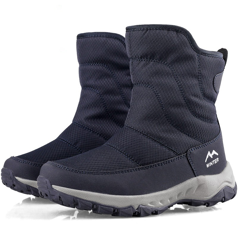 冬季男士加绒防水雪地靴子