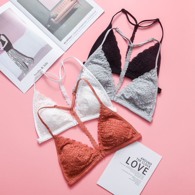 美背内衣少女三角杯网红前扣学生