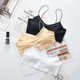 兔耳杯胸垫大胸显小内衣女防凸点无痕超薄美背文胸小胸细肩带背心