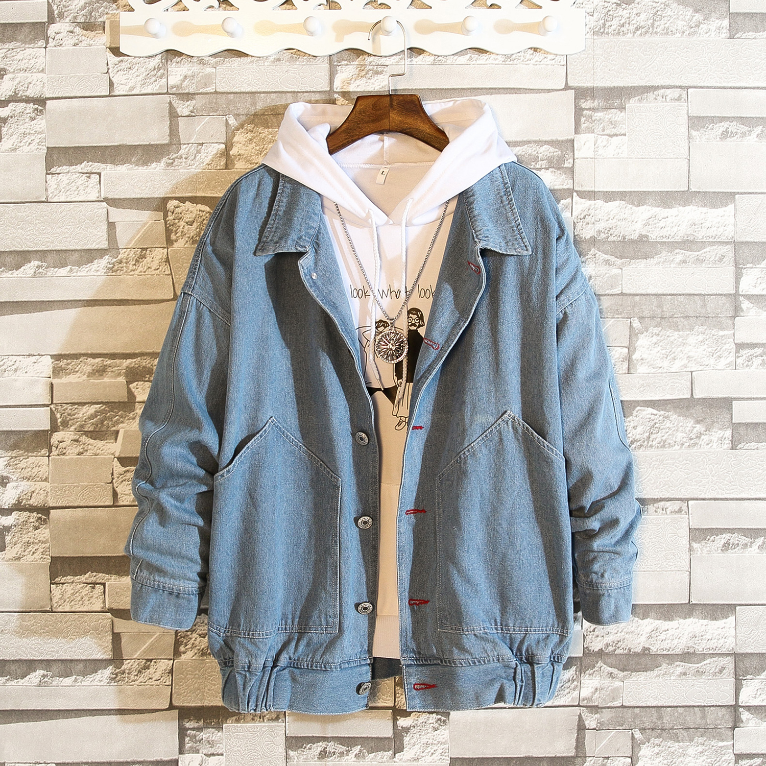 New jeans embroidered jacket for autumn wear