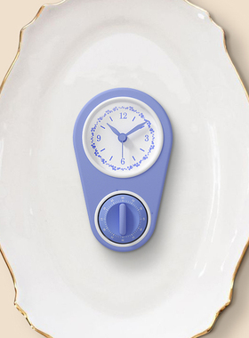 免打孔北欧静音厨房闹钟创意钟表磁性吸冰箱贴钟专用钟磁铁小挂钟