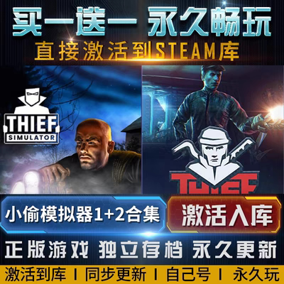 小偷模拟器1+2 Steam国区全球区激活码cdkey Thief Simulator 1+2