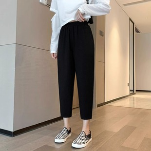 宽松小个子西装 高腰显瘦九分哈伦裤 裤 夏季 萝卜裤 八分老爹裤 女新款