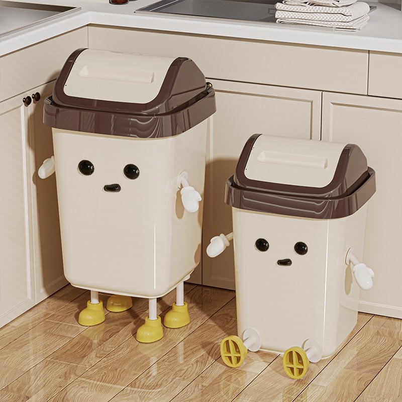 客厅垃圾桶家用可爱手脚厕所大容量DIY创意手脚垃圾桶卡通纸篓
