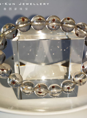 珠宝孤品橙红色手链串