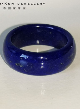 珠宝天然青金石香港戒指环