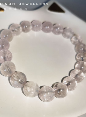 天然巴西玻璃体猫眼效应紫锂辉石