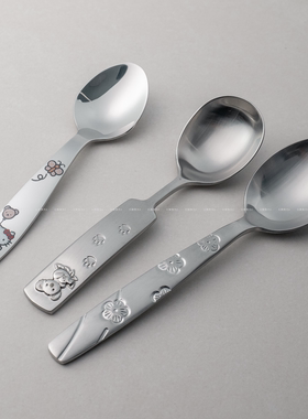 原单款！加厚304不锈钢喝汤勺螺蛳粉勺子儿童勺挖西瓜干饭甜品勺