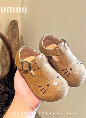 书萌女童皮鞋2026春秋新款儿童公主鞋英伦风小女孩勃肯鞋宝宝单鞋