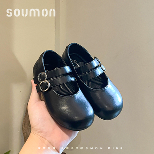 书萌儿童皮鞋女童公主鞋2026春秋新款时尚小女孩单鞋英伦风宝宝鞋