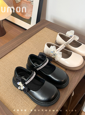 书萌女童黑色小皮鞋2026春秋新款儿童公主鞋女宝玛丽珍鞋软底单鞋