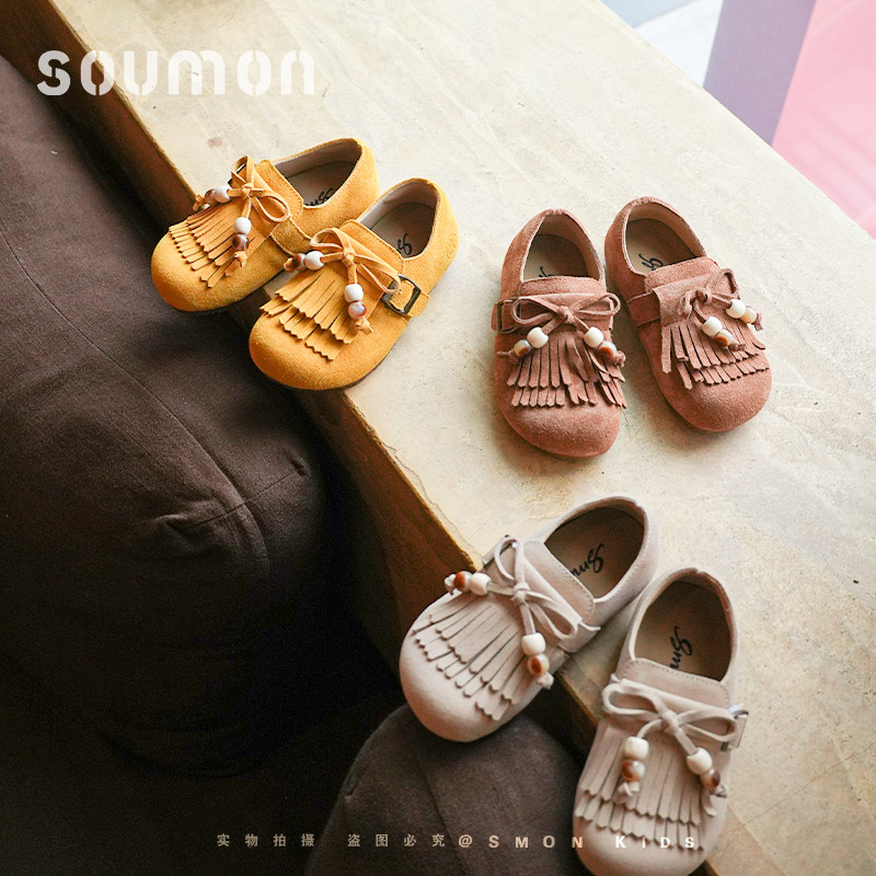 书萌女童公主鞋2026秋季新款英伦风儿童皮鞋女孩勃肯鞋中大童单鞋