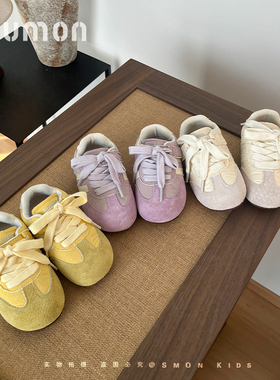书萌女童鞋子2025春秋新款儿童运动鞋德训阿甘鞋男宝宝休闲鞋软底