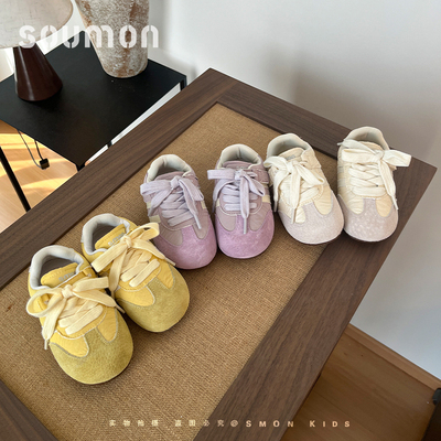 书萌女童鞋子2026春秋新款儿童运动鞋德训阿甘鞋男宝宝休闲鞋软底