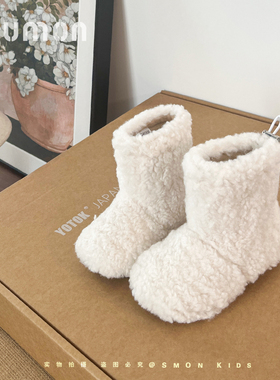 儿童棉鞋2025冬季新款童鞋女童毛毛鞋子外穿女宝宝雪地棉加绒加厚