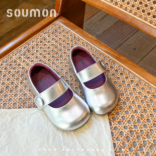 儿童皮鞋春秋新款女小童浅口单鞋玛丽珍鞋女童公主鞋软底宝宝鞋子