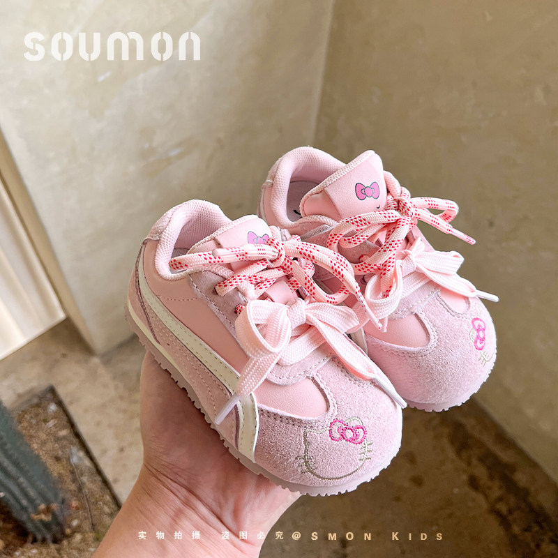 书萌儿童鞋子女小童休闲阿甘鞋板鞋女款2026新款春秋季女童运动鞋