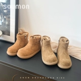 Детские удерживающие тепло короткие сапоги, зимние ботинки для мальчиков, из натуральной кожи, подходит для подростков