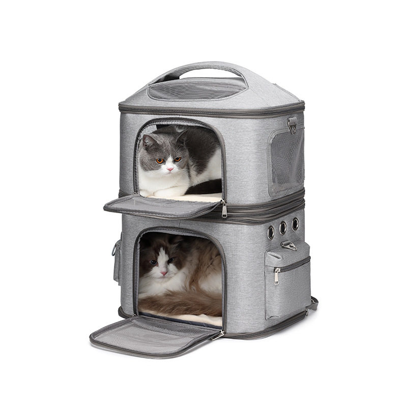 跨境猫包便携猫背包超大容量两只双层宠物包可折叠分体宠物外出包,住宅家具,折叠/组合鞋架,淘宝优惠券,粉丝福利购,淘宝优惠卷