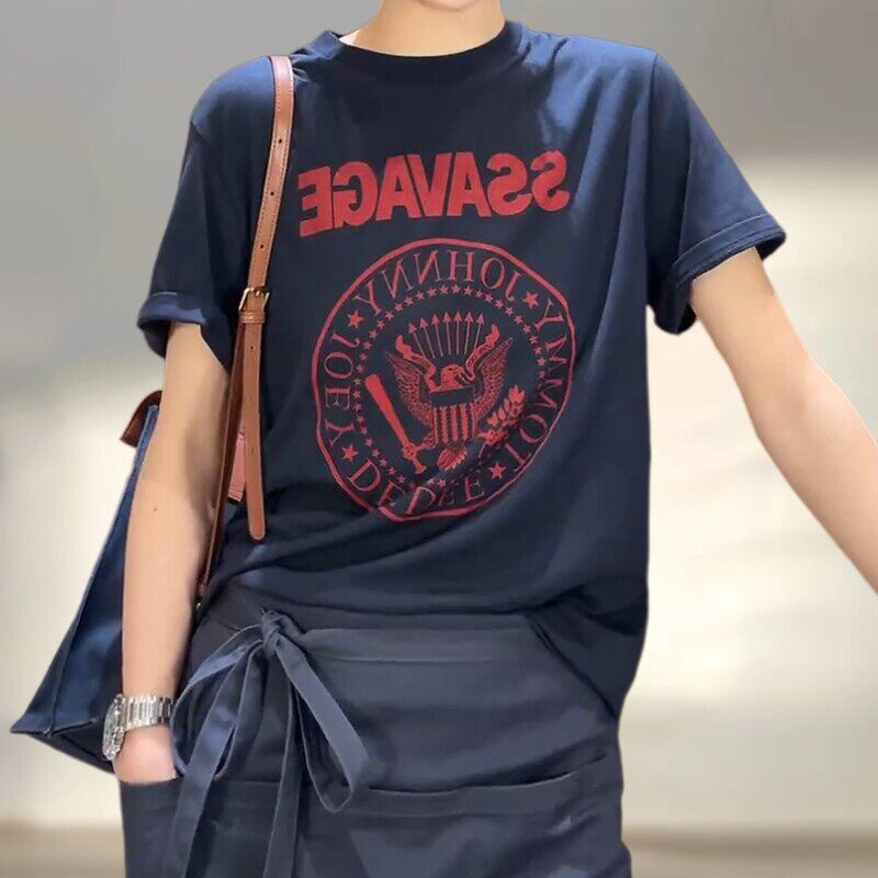 夏季韩版字母印花显瘦短袖T恤