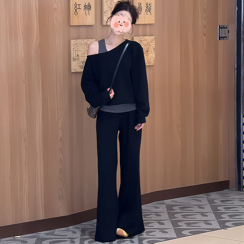 休闲松弛感秋季穿搭大码套装