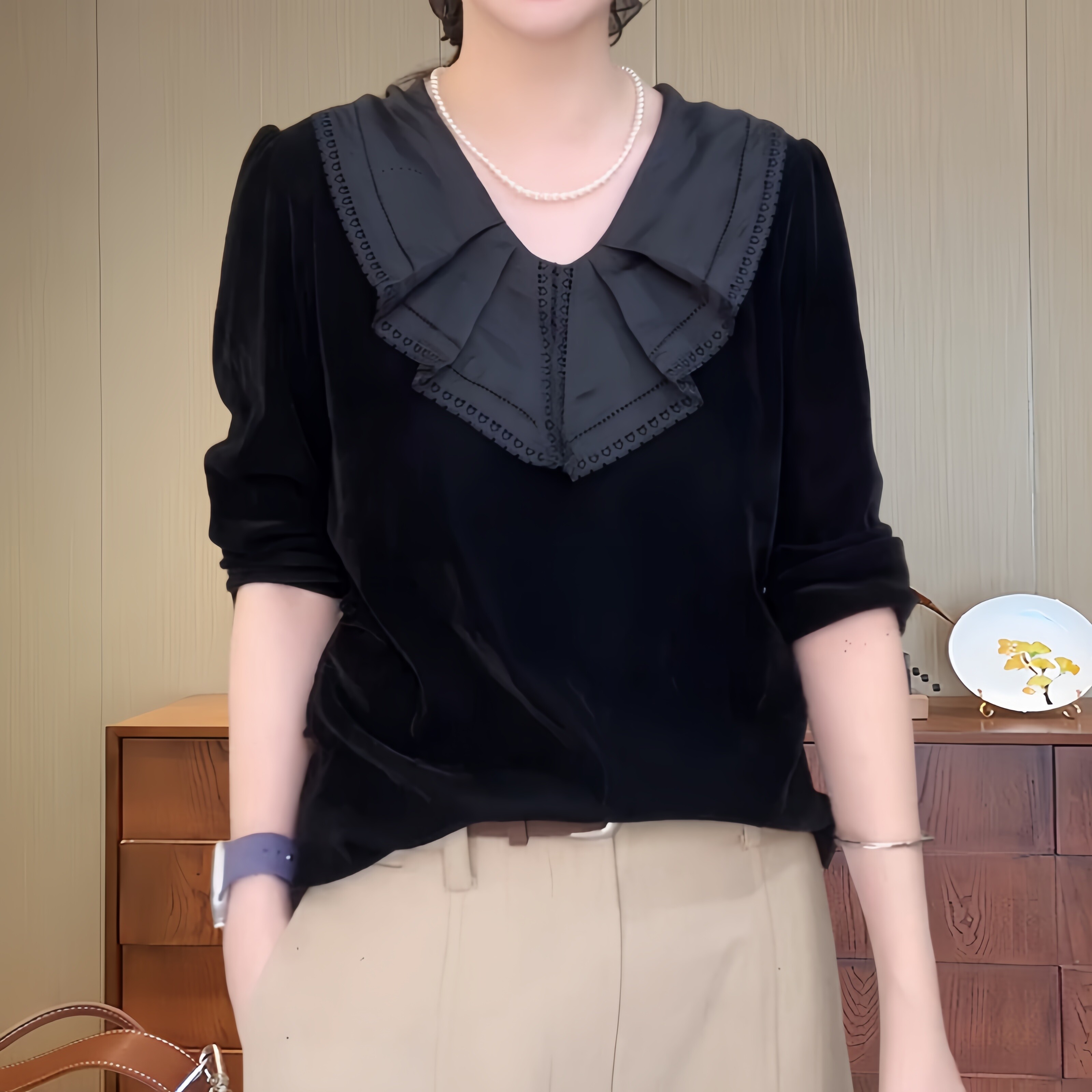 时尚通勤风长袖衬衫女款