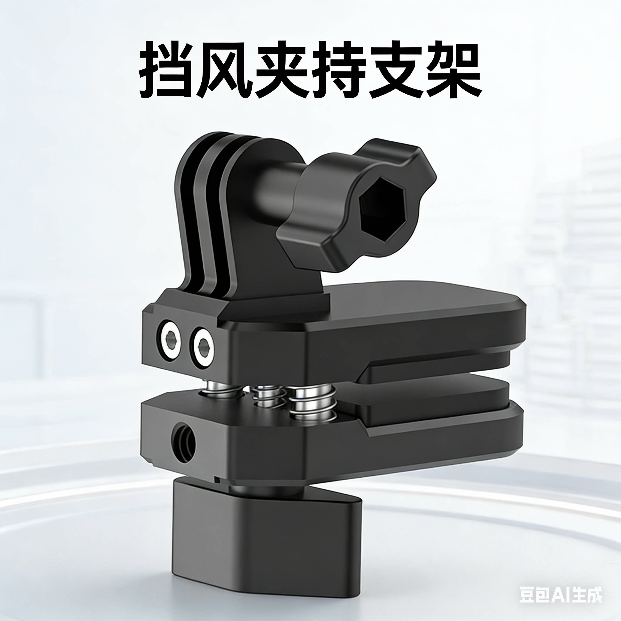 适用大疆gopro影石运动相机摩托车风挡夹玻璃挡风板固定支架骑行
