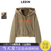 乐町水洗做旧针织外套女春季 新款 上衣C2BBE1429