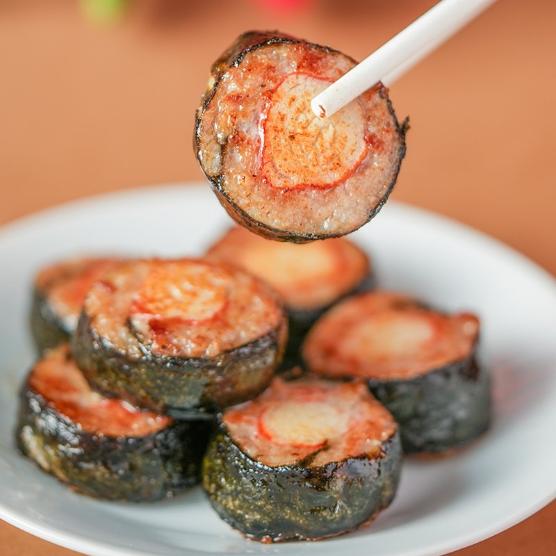 许氏醇品年货集香炸三文鱼鳍香酥炸鳕鱼海苔蟹柳肉卷,水产肉类/新鲜蔬果/熟食,三文鱼,淘宝优惠券,粉丝福利购,淘宝优惠卷