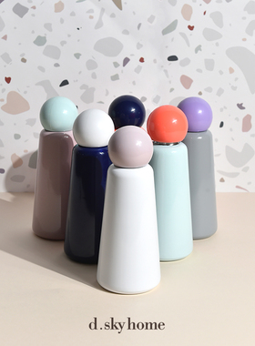 英国进口lund london高颜值网红ins杯子 简约不锈钢保温杯女 可爱