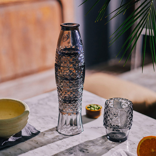 迪斯凯西班牙koi锦鲤鱼形玻璃杯