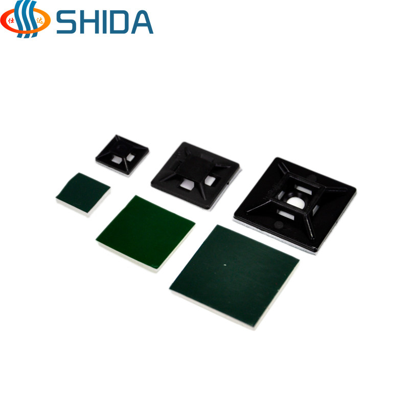 自粘式扎带配线固定座定位片吸盘理线器分线器带胶12.5,21,28