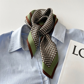 真丝100%桑蚕丝方巾丝巾女时尚 百搭装 饰配西装 油画 春秋薄款 送礼