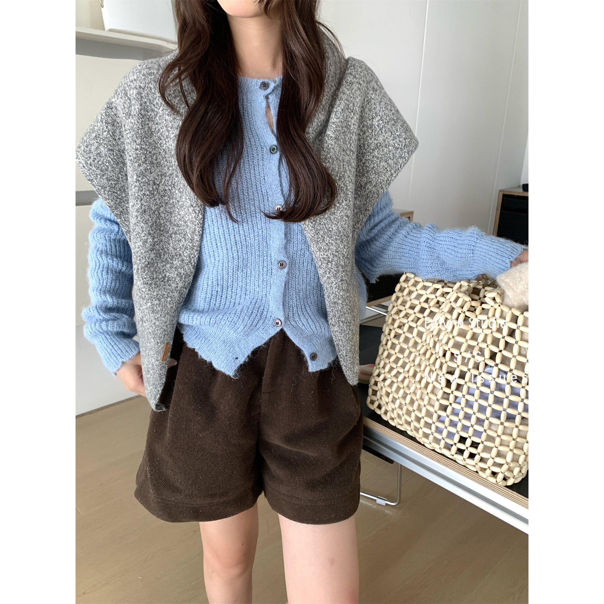 氛围感出片混线羊毛围巾披巾