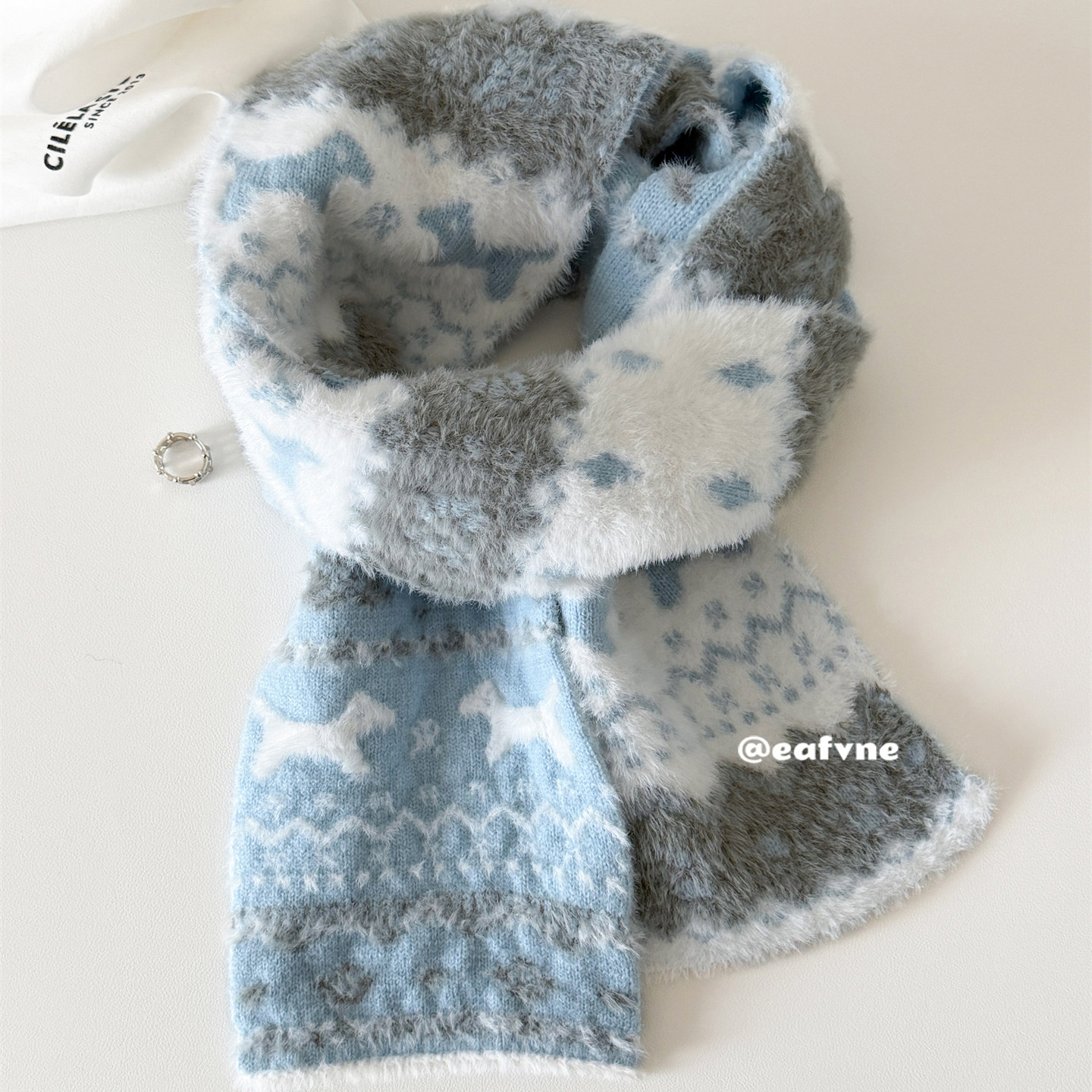 软fufu仿水貂温柔绒围巾秋冬毛绒双面色女蓝粉小狗猫咪提花围脖,服饰配件/皮带/帽子/围巾,围巾/丝巾/披肩,淘宝优惠券,粉丝福利购,淘宝优惠卷