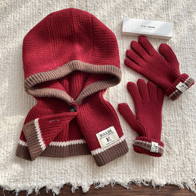 帽子脖套一体护颈小围脖女秋冬