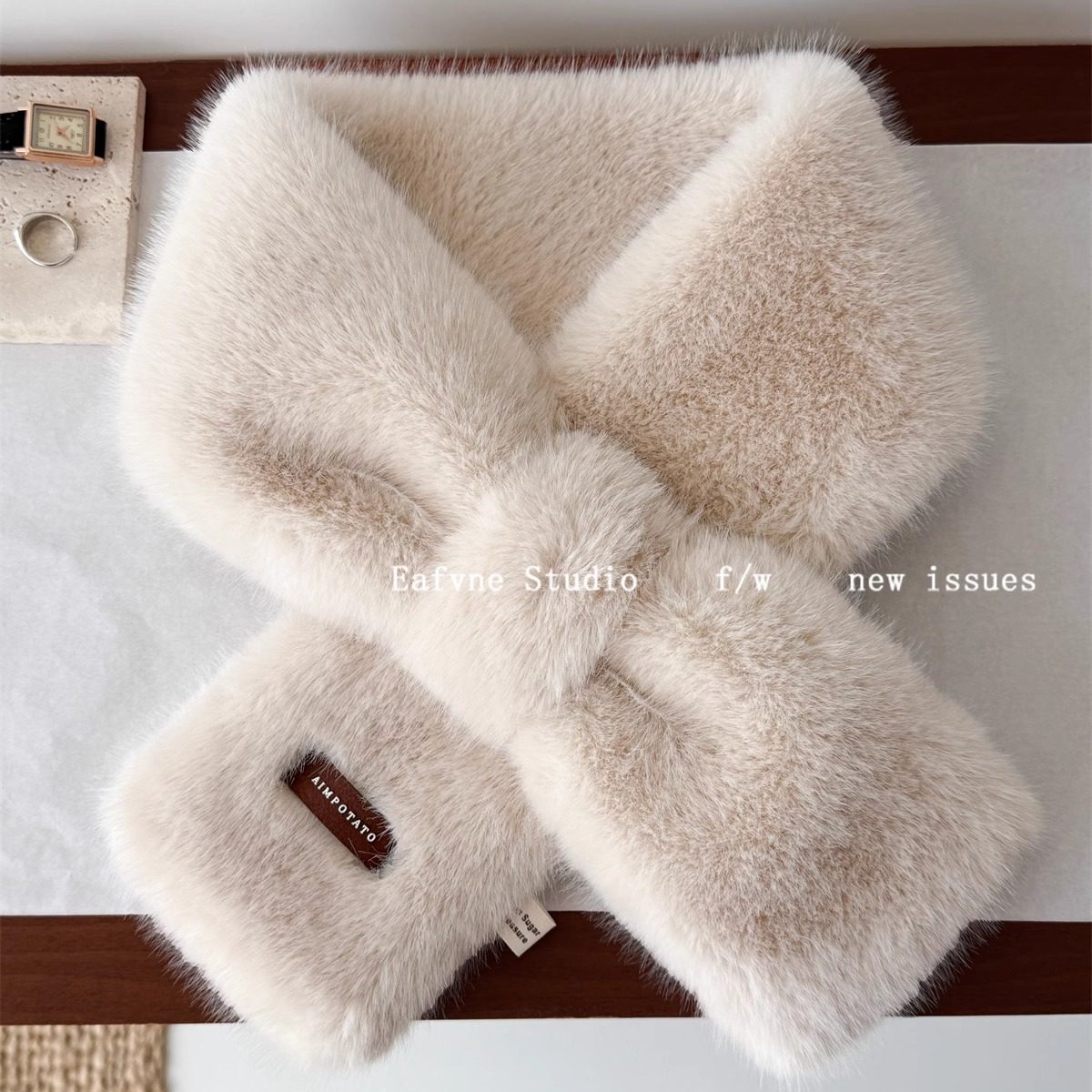 加厚加长毛毛围巾女秋冬百搭韩国