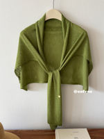 A soothing and high-end bamboo-joint linen ice silk slimming shawl, a women's summer air-conditioned room waistcoat, sun protection, versatile layering shoulder thumbnail 8