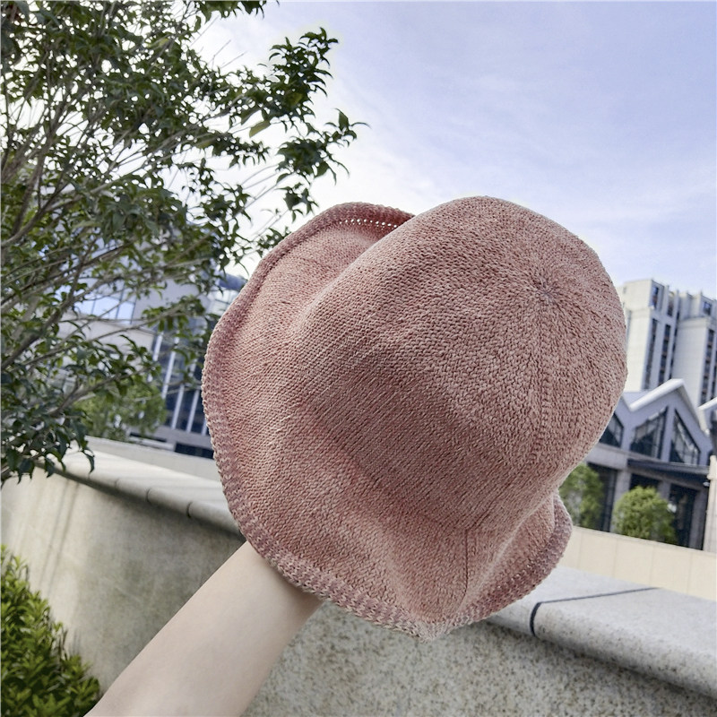 夏秋可折太阳帽透气日系渔夫帽女百搭休闲纯色盆帽大沿简约遮阳帽