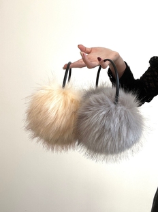 毛毛耳罩黑尖仿狐狸毛女生耳暖女冬季 保暖耳套冬天耳捂子可爱 新款