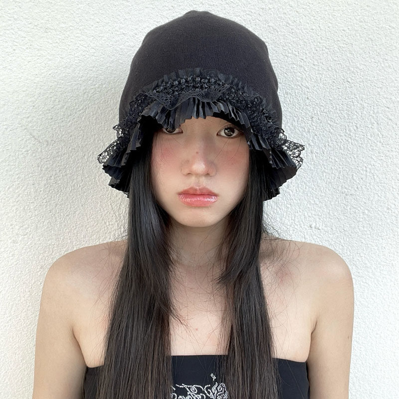 早秋新品 复古花边韩系氛围感可爱套头帽可爱ins风中古风包头帽,服饰配件/皮带/帽子/围巾,帽子,淘宝优惠券,粉丝福利购,淘宝优惠卷