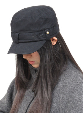 早秋韩系百搭显脸小ins风平顶帽女帽鸭舌平顶帽日常复古女款新款