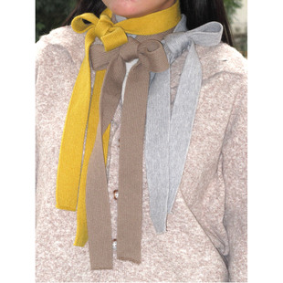 韩系日常百搭多色纯色围脖辣妹凹造型长条围巾撞色百搭围脖出片