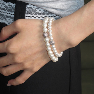 银灰珍珠简约气质手链小众设计ins女独特设计高级感手串百搭