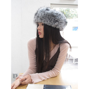 冬季 毛毛帽子高级2025新款 女士毛茸茸仿皮草女冬 帽子围脖两戴