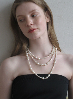 超多种佩戴方式珍珠项链~小香风气质轻奢叠戴长链饰品优雅百搭