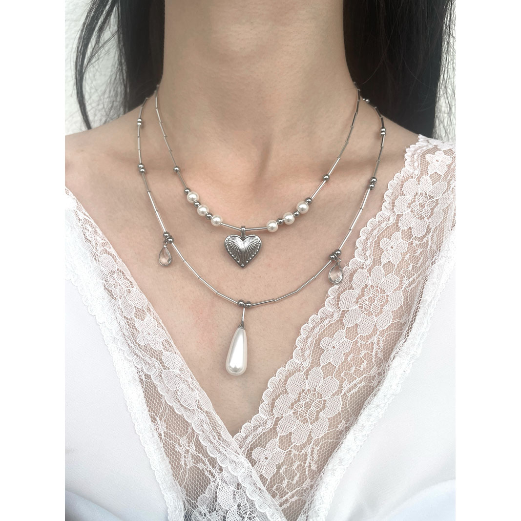 荒原原创 女祭司复古质感精致珍珠串珠项链锁骨链百搭高级感颈链