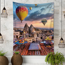 土耳其热气球风景竖版 挂布背景布卧室房间装 饰画布背景墙遮挡墙布