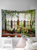 治愈森系背景布ins挂布卧室床头装 饰画布客厅墙壁遮丑墙布艺挂画