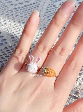 女80蕾丝线14K包金保色戒托可爱